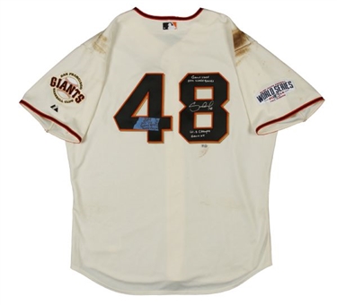 2014 Pablo Sandoval Game Used and Signed San Francisco Giants Home World Series Jersey - GAME 4 (MLB Authenticated)